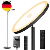 42W Stehlampe Wohnzimmer, 4200LM LED Deckenfluter Mit Leselampe 2700K-6500K Stuf