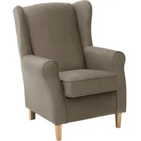 Max Winzer Ohrensessel Lorris Flachgewebe 77 x 103 x 86 cm Braun