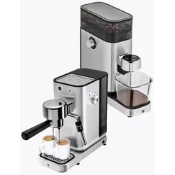 WMF Lumero Set: Espressomaschine Edelstahl + Kaffeemühle Edelstahl