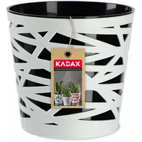 Kadax Blumentopf aus Kunststoff, Pflanztopf rund, 13 cm, Schwarz