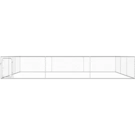 vidaXL Outdoor-Hundezwinger Verzinkter Stahl 6 x 6 x 1 m