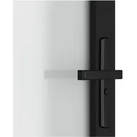 vidaXL Innertür 350559 102,5 x 201,5 cm Schwarz Mattglas und Aluminium