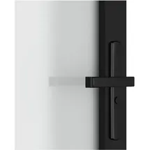 vidaXL Innertür 350559 102,5 x 201,5 cm Schwarz Mattglas und Aluminium