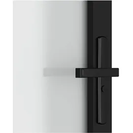 vidaXL Innertür 350559 102,5 x 201,5 cm Schwarz Mattglas und Aluminium
