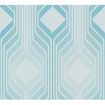 A.S. Création Vliestapete Grafisch Farbverlauf Abstrakt Retro Chic, Grafische Tapete, blau, hellblau 395321