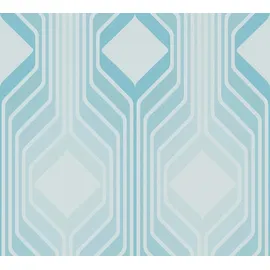 A.S. Création Vliestapete Grafisch Farbverlauf Abstrakt Retro Chic, Grafische Tapete, blau, hellblau 395321
