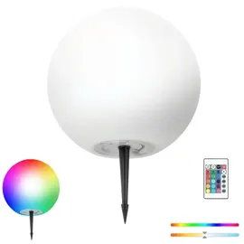 Kobi Kugelleuchte Kunststoff Ø 40 cm Solarzelle 3000K IP54 weiß