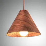 fabas luce gmbh Esino 1-flg. 40 W 30 cm kugelförmig Holz braun