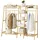 [en.casa] Garderobenständer Sogndal 139 x 158 x 40 cm Beige