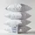 Homescapes Kissenbezug 4er-Set 80 x 80 cm Weiss