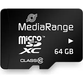 MediaRange microSDXC 64GB Class 10 + SD-Adapter
