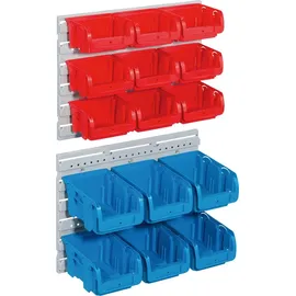 Allit Sichtlagerkasten-Set ProfiPlus >C< 1+2/17, rot/blau