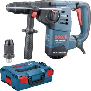 Bosch Bohrhammer GBH 3-28 DFR Professional, SDS+, 800 W, mit Schnellspannbohrfutter und Koffer (L-Boxx 136)