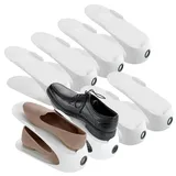 Wenko Schuhhalter Weiß 8er Set, platzsparend, stapelbar;