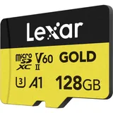Lexar Gold MicroSDXC, UHS-II, U3, V60 Professional Speicherkarte 128 GB