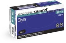 Semperguard® Nitrile Style - Einmalhandschuhe, puderfrei, latexfrei, dehnbar, Farbe: schwarz, 1 Packung = 100 Stück, Größe L