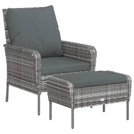 vidaXL Gartenstuhl 58,9 x 73 x 29 cm grau 1 St.
