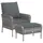 vidaXL Gartenstuhl 58,9 x 73 x 29 cm grau 1 St.