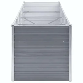 vidaXL Garten-Hochbeet verzinkter Stahl rechteckig 320 x 80 x 77 cm Grau
