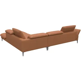 flexlux Eckcouch Kaltschaum 3-Sitzer Braun
