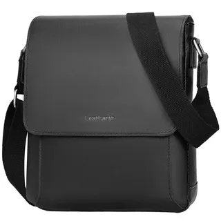 Leathario Herren Umhängetasche aus Echtem Leder,Schultertasche mit Großer Kapazität, Herrentasche für Alltag Freizeit Arbeit
