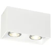 QAZQA Design-Aufbaustrahler weiß 2-flammig GU10 50mm - Qubo