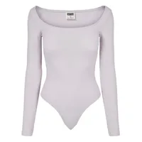 URBAN CLASSICS Ladies Organic Longsleeve Body in Violet, Größe 3XL