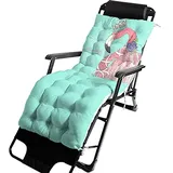 Morbuy Deckchair Auflagen für Gartenliegen, Sonnenliege Kissen Tragbare Garten Innenhof Gepolstertes Bett Relax-Liegestuhl Sitzauflage für Deckchair, Innen, Außen (45x110x8cm,Flamingo)
