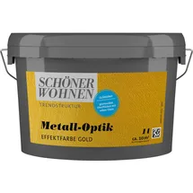 Schöner Wohnen Trendstruktur Effektfarbe Metall-Optik Gold glänzend 1 l