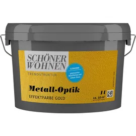 Schöner Wohnen Trendstruktur Effektfarbe Metall-Optik Gold glänzend 1 l
