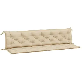 vidaXL Bankauflage 200 x 50 x 7 cm beige 2 St.