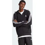 Adidas Essentials French Terry 3-Streifen Kapuzenjacke Black / White M