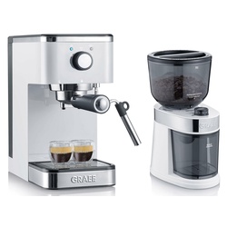 Graef Espressomaschine „Salita Set“, inkl. Kaffeemühle CM 201 (ES401EUSET), weiß weiß