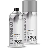 MICROTEC® Sprühlack | 400ml | hochwertiges Acryllackspray | matt oder glänzend | Sprühfarben für Metall, Holz, Kunststoff u.v.m. | große Farbauswahl (Silbergrau matt - RAL 7001)