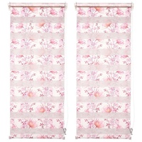 Hti-Living Doppelrollo 60 x 150 Marisol Blumen 2er-Set