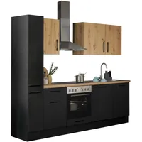 BASIC by Balculina Küchenzeile Turin 250 cm schwarz