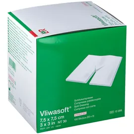 Lohmann & Rauscher Vliwasoft Schlitzkompressen 7,5x7,5 cm steril 4l.