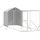 vidaXL Outdoor-Hundezwinger mit Dach 2 x 6 x 2,5 m Stahl Silber