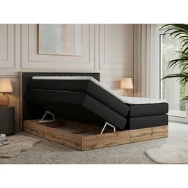 MKS Boxspringbett 160 x 200 cm H4 Schwarz