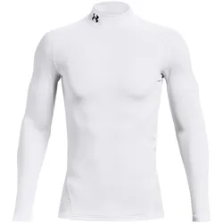 UNDER ARMOUR ColdGear Mock Kompressionsshirt Herren 100 - white/black XS