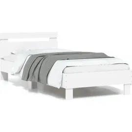 vidaXL Bettgestell 90 x 190 cm Weiß