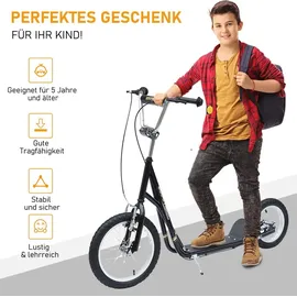 Homcom Kinderroller 16/12 Zoll Schwarz