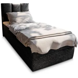 masseno Boxbett mit Bettkasten ¦ schwarz ¦ Maße (cm): B: 100 H: 98