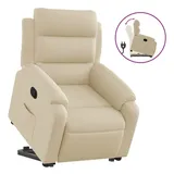 vidaXL Relaxsessel mit Aufstehhilfe Creme Stoff