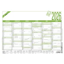Zettler Arbeitstagekalender A4 2026 Grün