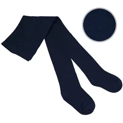 Baby Strumpfhose dunkelblau gerippt 86-92