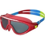 Speedo Unisex Kinder Junior Biofuse Rift Schwimmbrille, Lava Rot/Japan Blau/Smoke, Einheitsgröße