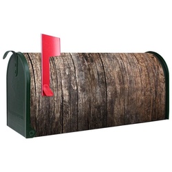 banjado Amerikanischer Briefkasten Mailbox Altes Holz (Amerikanischer Briefkasten, original aus Mississippi USA), 22 x 17 x 51 cm grün