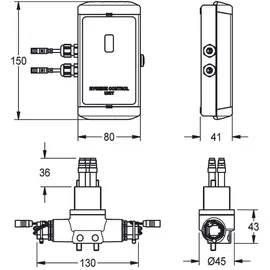 KWC AR Hygieneeinheit, F5, AP, LABS-konform, f. Einhebel-Standbatterie F5 100 mm