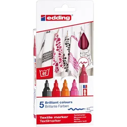 Textilmarker edding 4500 creative 2-3mm VE=6x5 Farben
